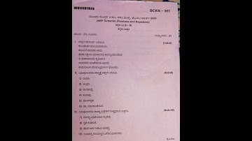 3rd sem B. com BNU kannada Fed/Mar 2024  NEP scheme #class #exam #bcom