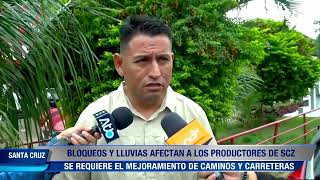 Alcalde de Montero alerta riesgo para la producción por bloqueos y estado de los caminos