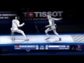 China vs France 2015 Moscow world Championship men's foil team third place