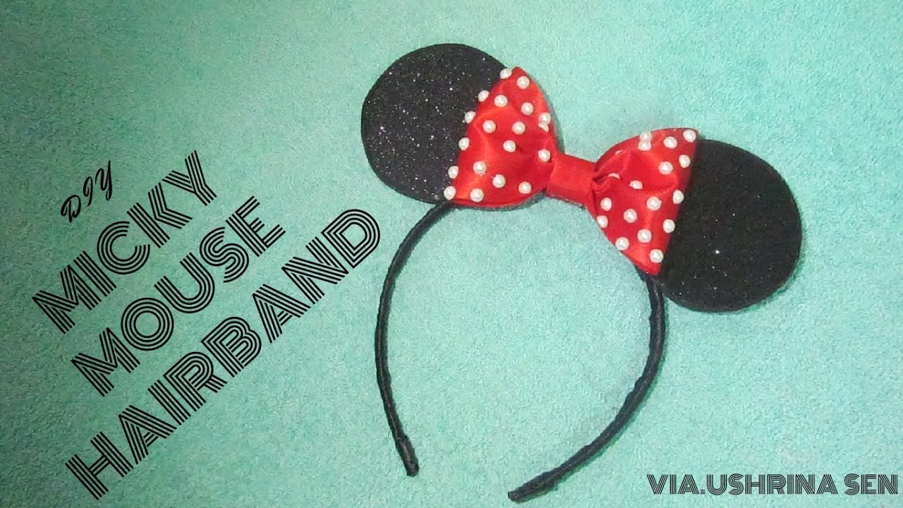 Diy Mickey mouse headband  Homemade headband  headband making at home   Birthday headband making  YouTube