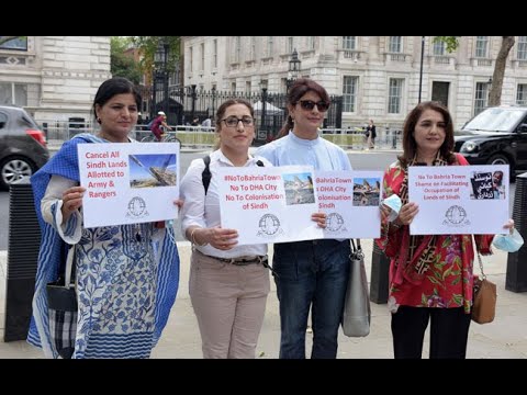 Protest against land grabbing mafia and Behra Town in Sindh