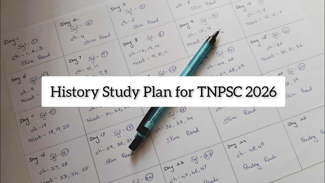 TNPSC 2026 | My 25 Days History Self Study Plan 🫢 | Day 4 Vlog - YouTube
