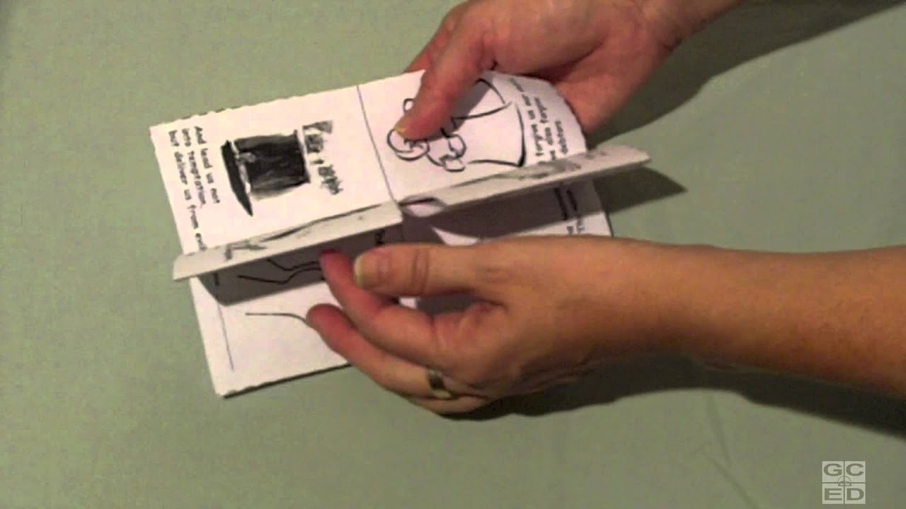 Fold a little book from one sheet of paper GCED How to YouTube