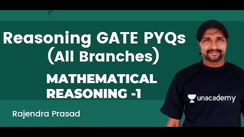 Mathematics 1  | Reasoning GATE PYQs (All Branches) | RP Sir #unacademy #letscrackit
