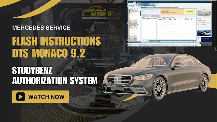 Flash Guide on DTS Monaco 9.2 Software | StudyBenz Authorization System