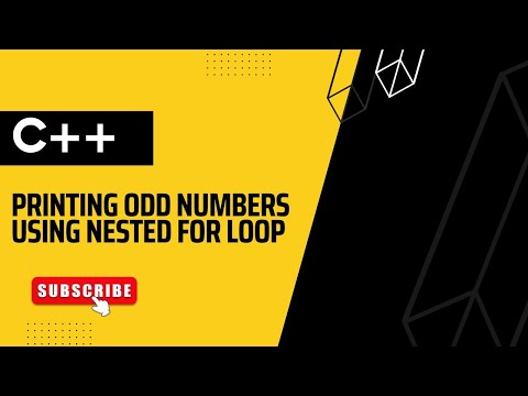 C++ Program to print odd number using nested for loop | C++ Tutorial