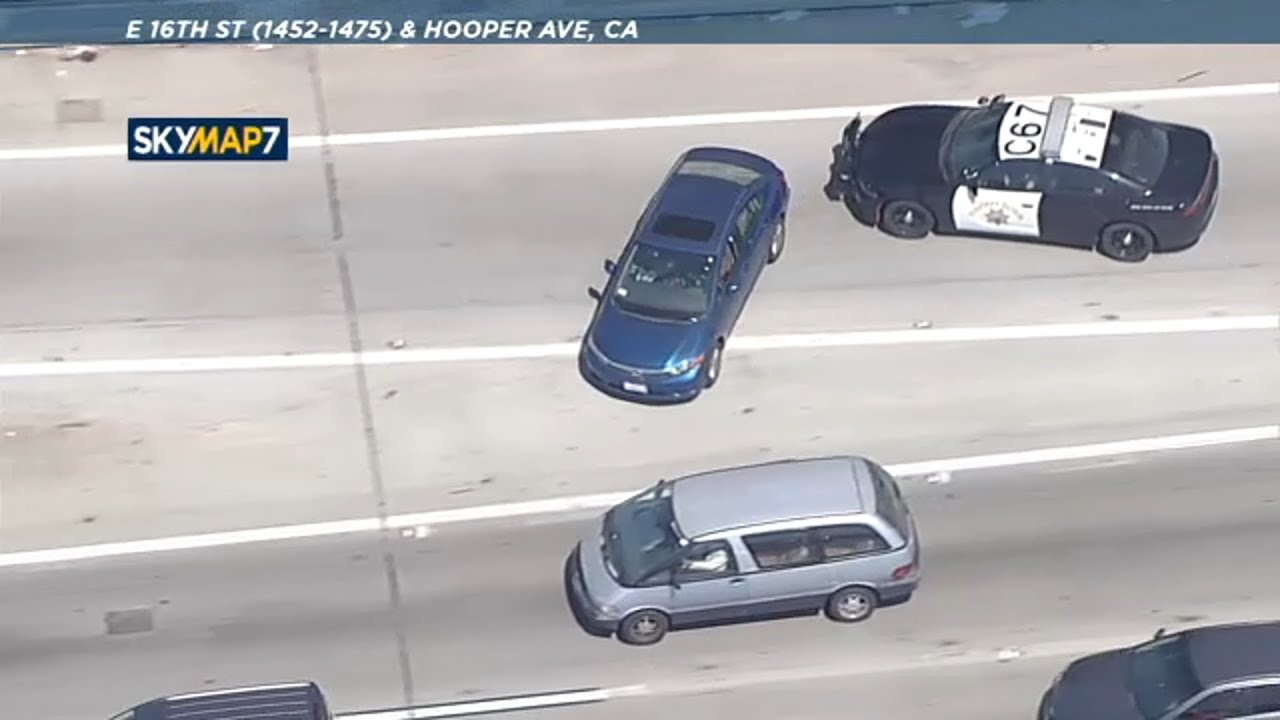 Driver leads police on chase from downtown L.A. to Hollywood I ABC7 ...