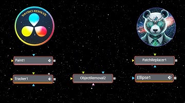 Remove objects using Paint, Patch Replacer, Tracker, Object removal nodes,  Davinci Resolve 20.