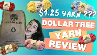 DOLLAR TREE YARN??? (Is it worth it?) Honest Review of $1.25 Just Chenille Yarn For Crochet Plushies