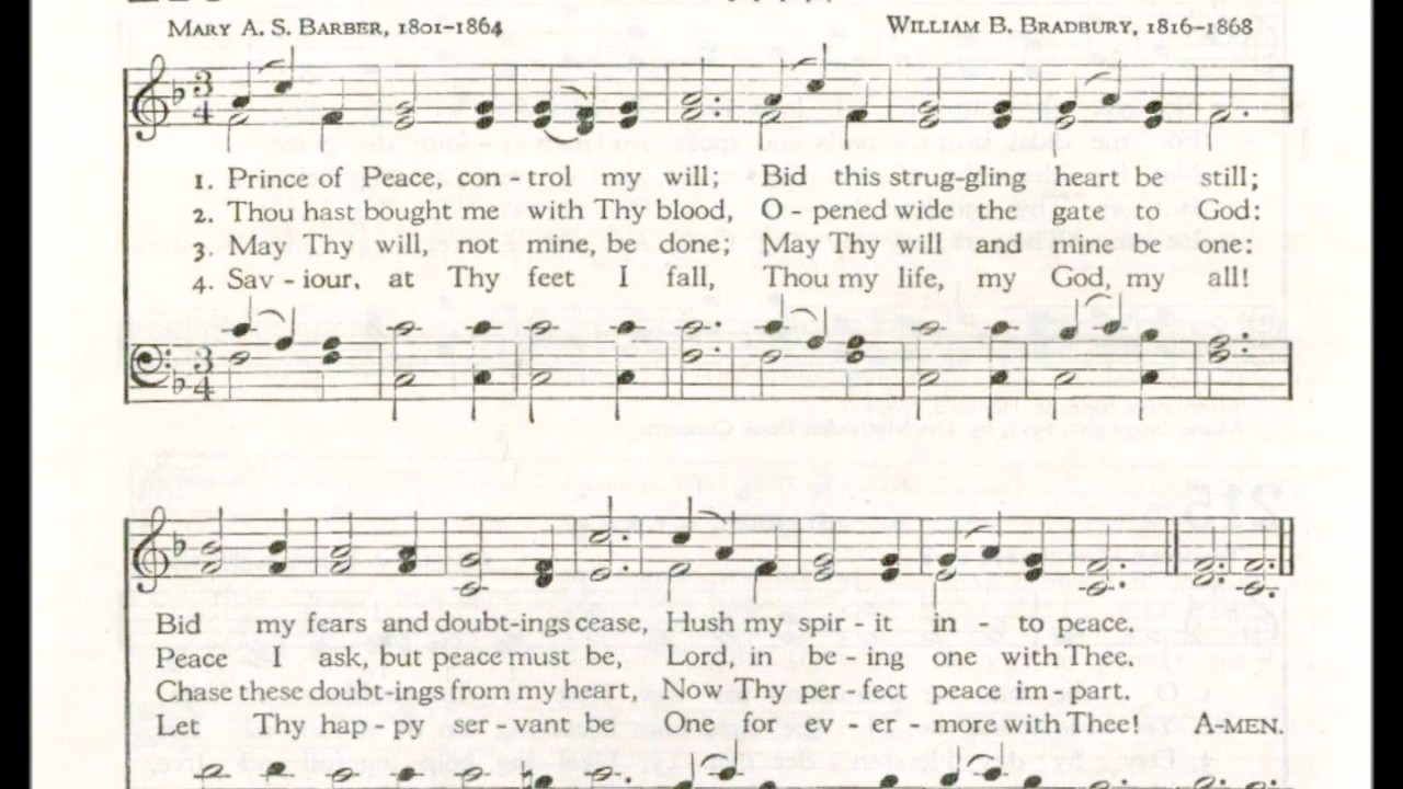 prince of peace control my will aletta youtube prince of peace sheet music