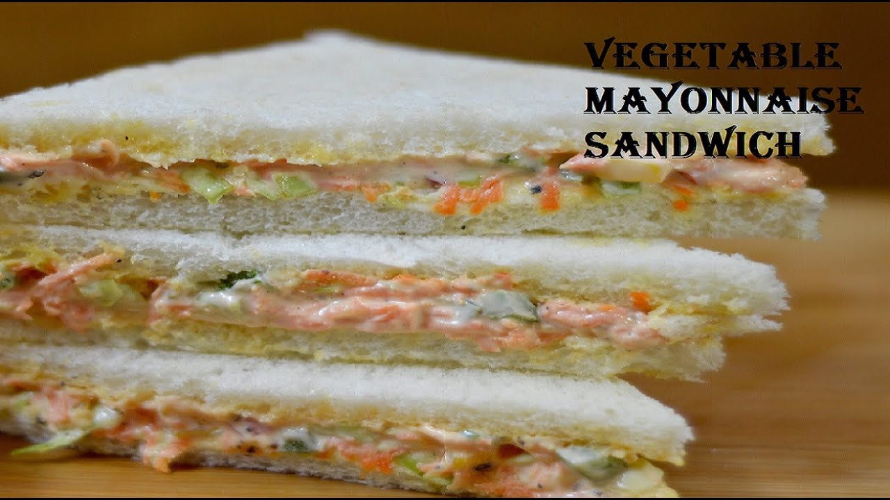 Quick & Easy veg mayonnaise sandwich recipe (How to make veg mayo