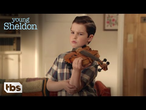 Sheldon Learns To Play the Violin (Clip) | Young Sheldon | TBS
