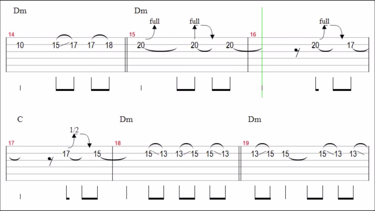 Red Hot Chili Peppers Scar Tissue (Slow) Guitar Solo Tab+BackingTrack