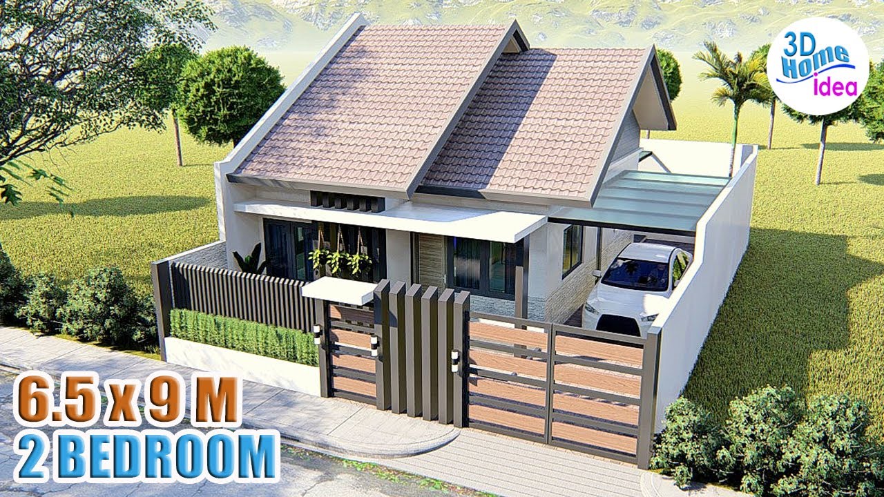 ELEGANT SMALL HOUSE DESIGN | 6.5 X 9 Meters (21.3 x 29.5ft) with 2 ...