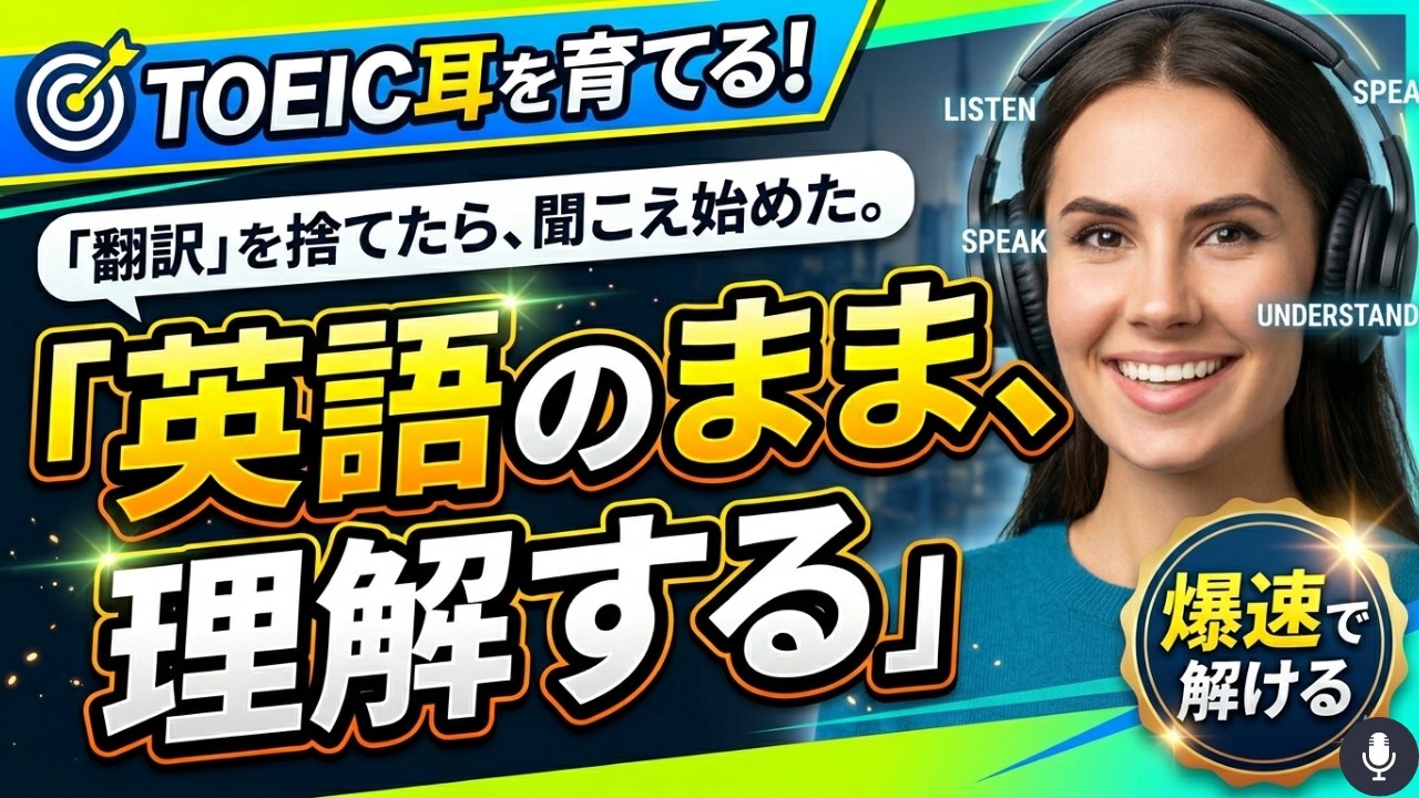 【TOEICリスニング】聞くほど伸びる。挫折する人も多いPart4特訓|翻訳NG!!