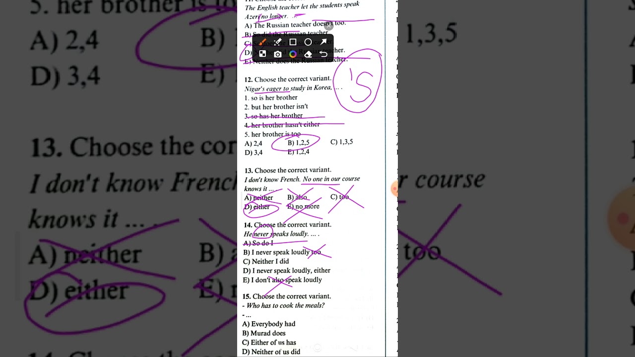 So do İ/ Neither do Quiz 1 test izahı Gülnarə Umudova