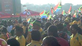 Loudly South African Anthem at Fan Park