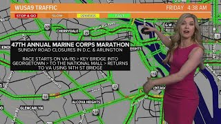 Traffic Alert: Weekend road closures for Marine Corps Marathon