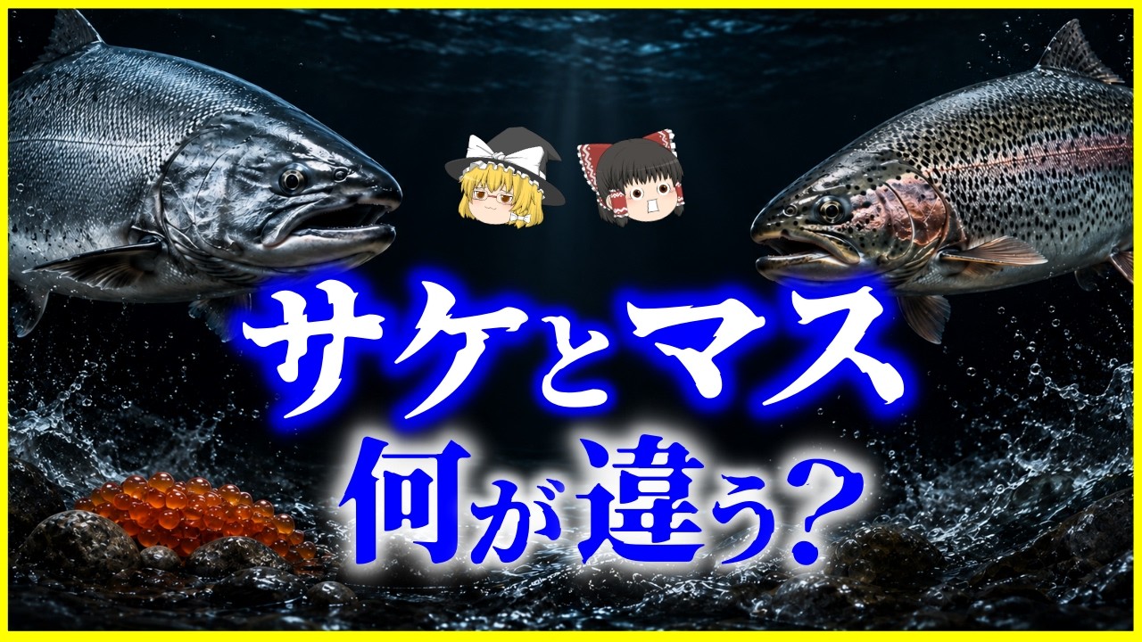 【ゆっくり解説】どっちもサーモン!?サケとマスは何が違う?を解説/鮭・鱒・サーモン・トラウト…結局何が違う?