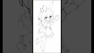 【Digital Art Speedpaint】Chibi Fullbody Commission