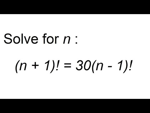 Solving Factorial Equation