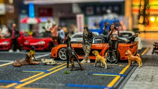 BUILDING A JDM HOTWHEELS DIORAMA |  BIG 1:64 DIORAMA CITY #youtube #subscribe 