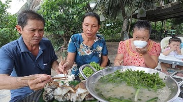 Đặc sản miền tây CHÁO CÁ LÓC RAU ĐẮNG, ỐC XÀO BƠ TỎI, mừng vụ cá mới