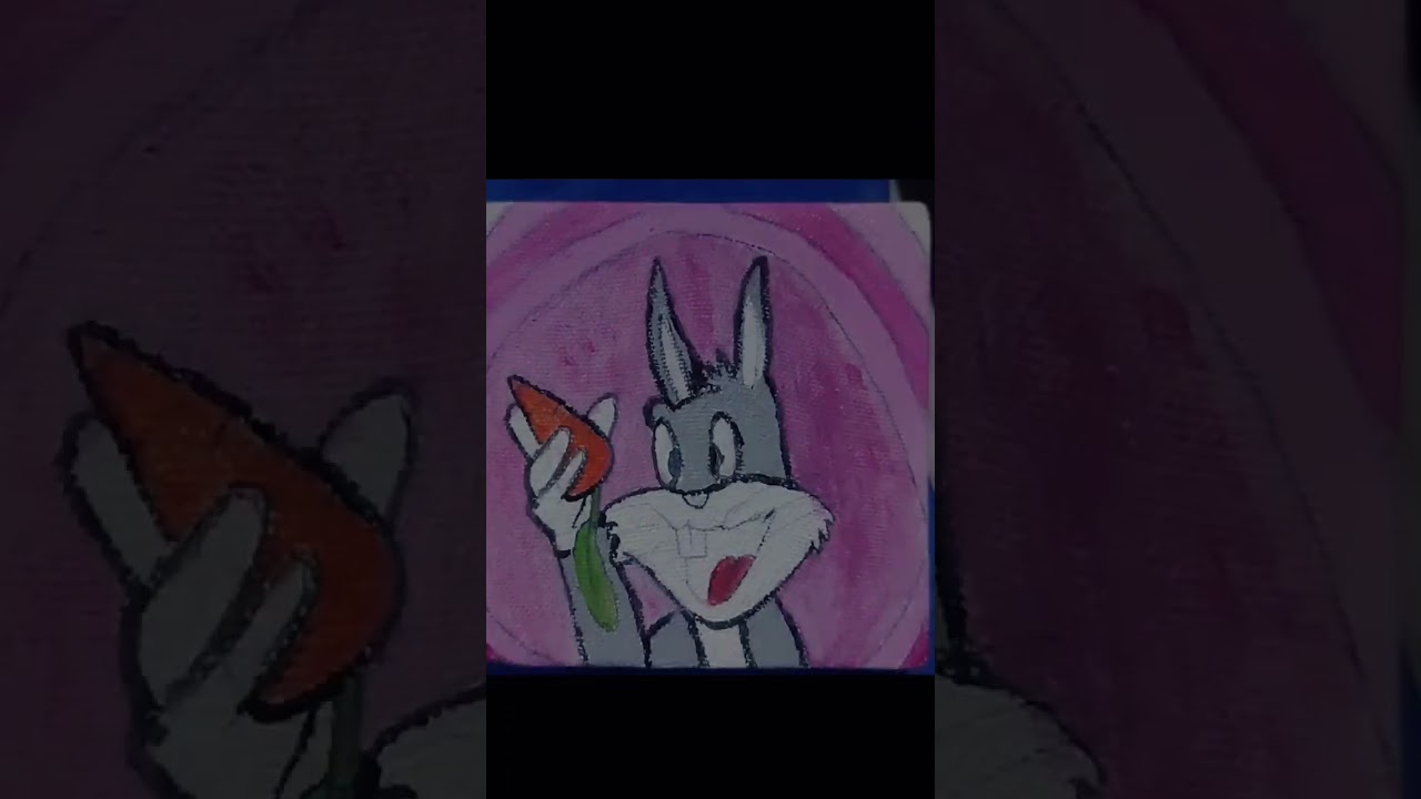 what's up, doc comments below 👇# looney toons #bunny #acrylicpainting