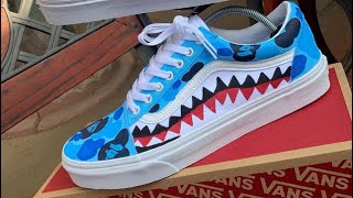 blue bape vans💙 !!!!
