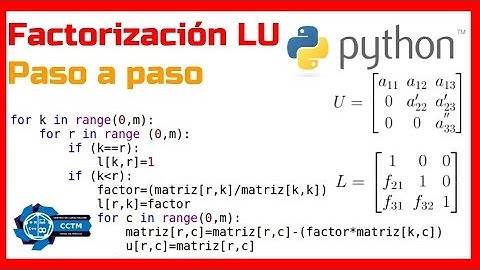 Python: Factorización de matrices LU (Paso a paso, básico)