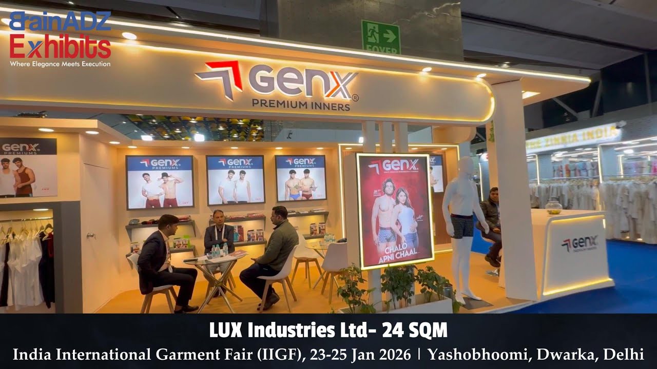 LUX Industries Ltd at India International Garment Fair 2026 – Designed & Built by BrainADZ Exhibits