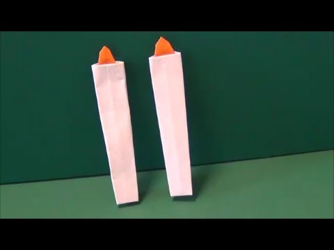 キャンドル ろうそく 折り紙 Candle Origami Youtube