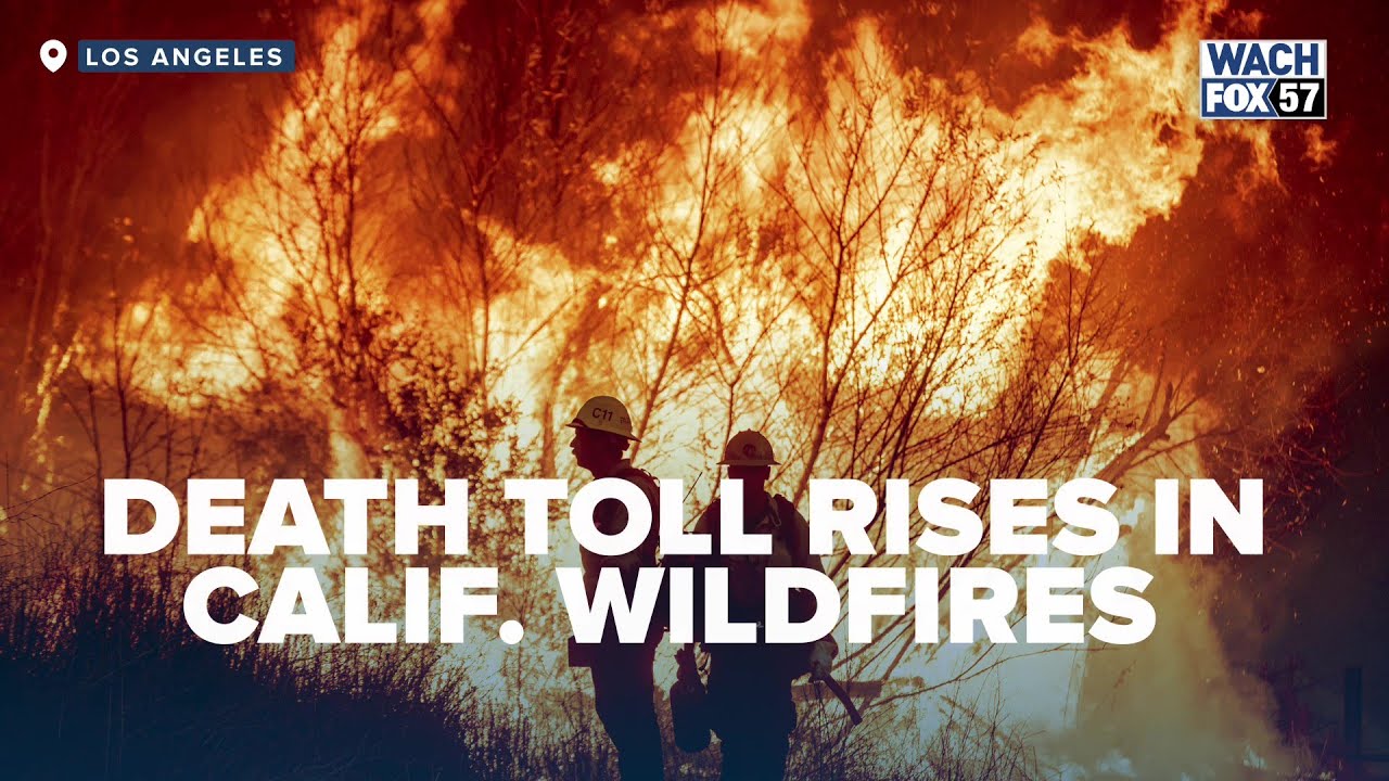 At least five dead as thousands flee raging wildfires in Los Angeles ...