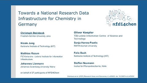 NFDI4Chem Web Seminars - 01. General Concepts and Focus on Electronic Laboratory Notebooks (ELN)