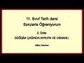 11. sınıf Tarih Dersi değişim çağında Avrupa-bilim devrimi 11 soru