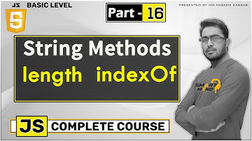 Javascript string methods string length and string index of for beginners in hindi #16