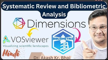 Analyzing Dimensions Ai Data with VOSviewer and Biblioshiny || Bibliometric Analysis || Hindi