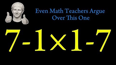 Zelfs wiskundeleraren discussiëren hierover