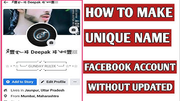 How To Make Unique Name Facebook Account | Without Updated | Unique Account Kese Create Kare 2022