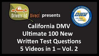 Conquering the DMV Permit Test 🖤 Ultimate Black Series 100 New DMV Questions 🖤 5 Tests in 1 - Vol. 2