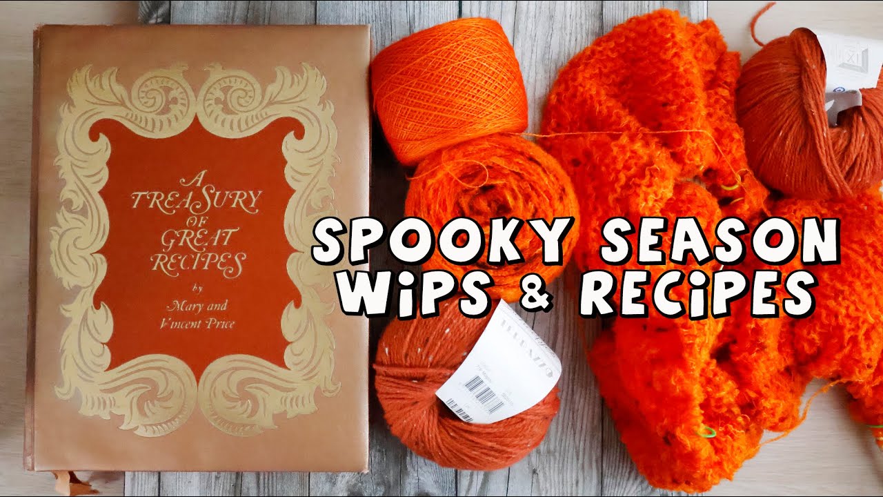 Vincent Price's recipe book and knitting