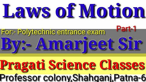 Laws of Motion and Friction (part-1) by Amarjeet sir