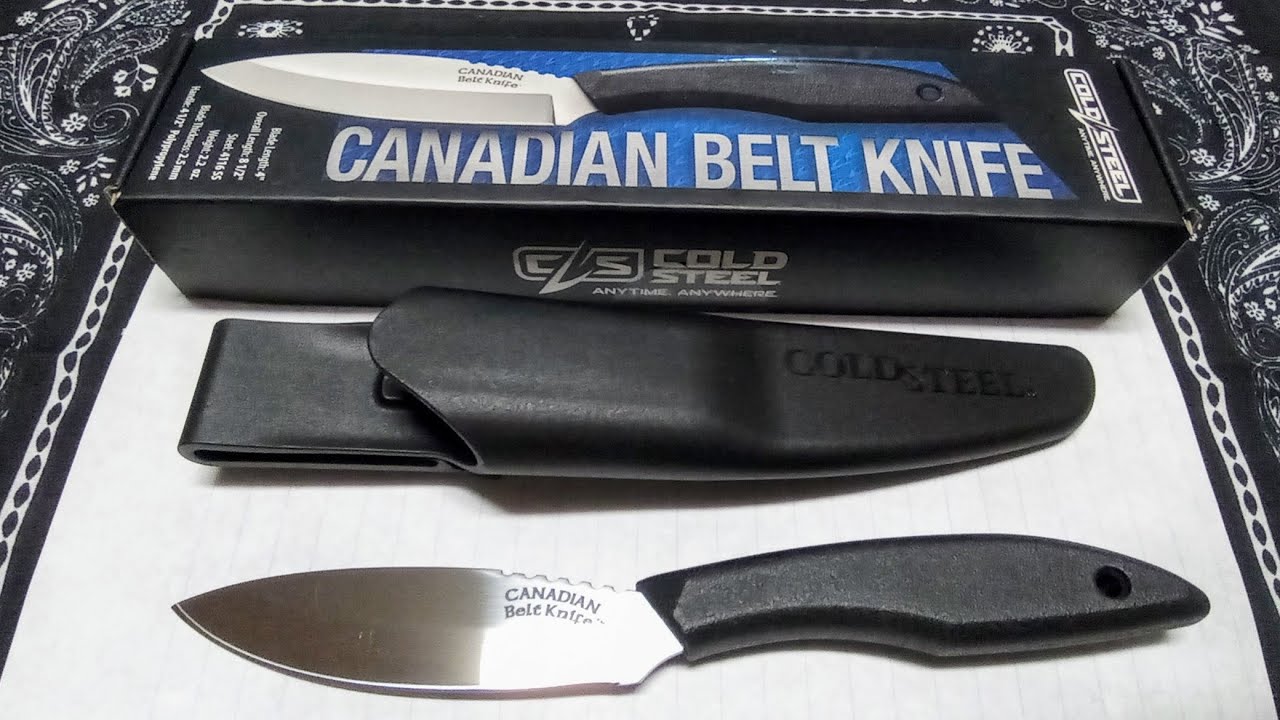 CANADIAN BELT KNIFE by Cold Steel; Review, Cut Test and Mora Knife