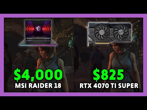 $4,000 Laptop vs $825 GPU Benchmark Comparison! (RTX 4080 Laptop vs RTX 4070 Ti Super)