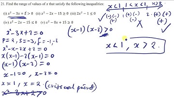 finding the range of values of x that satisfies the inequality
