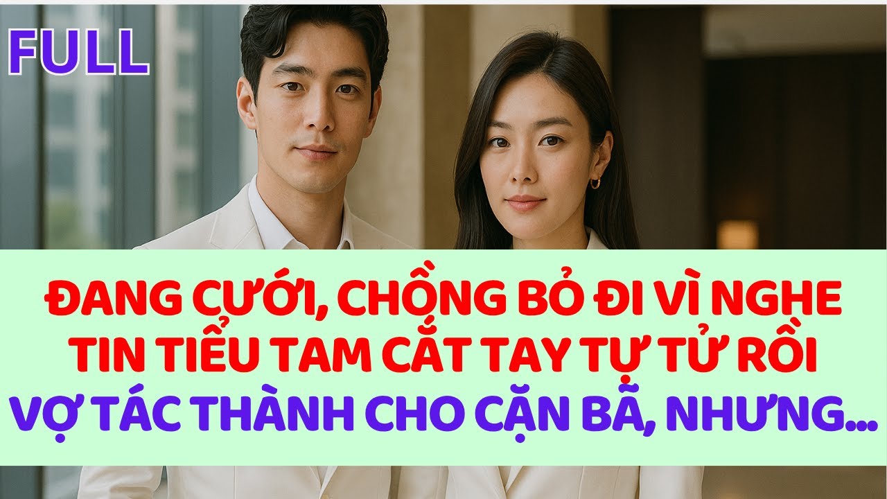 Đang cưới, chồng bỏ đi vì nghe  tiểu tam cắt tay tutu, vợ tác thành cho cặn bã nhưng hắn phát điên