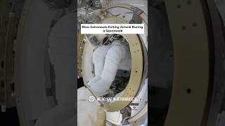 How Astronauts Exiting Airlock During a Spacewalk #shorts  #nasaastronauts #space