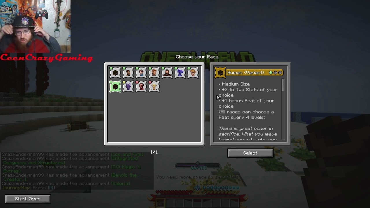 Minecraft Modded Otherworld - Ep 1 - Battling A Cyclops For Its Home