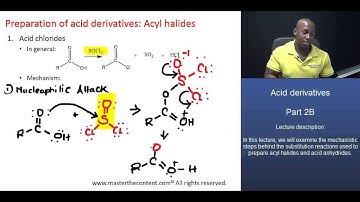 MCAT ®: Acid Derivatives Part 2B - Preparing Acyl halides using Thionyl Cholride