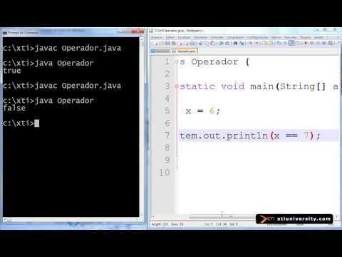 Universidade XTI - JAVA - 015 - Operadores de Comparação